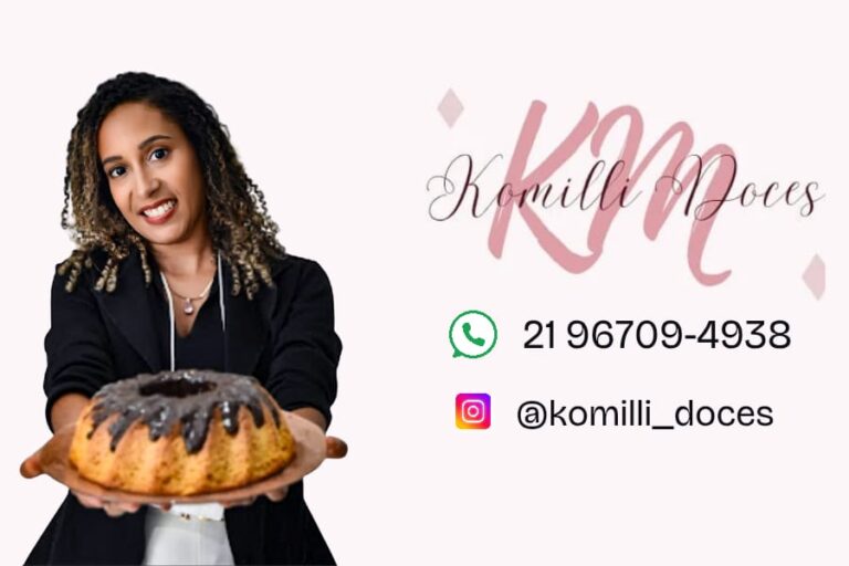 Doces Bens Vividos da Komilli expostos com carinho na mesa do evento de 1 ano da Revista Tok de Empreendedorismo