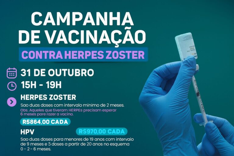 Vacinação contra Herpes Zóster e HPV em outubro