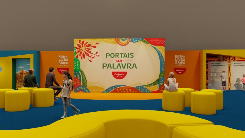 Bienal do Livro Bahia 2026 terá o Espaço Infantil Portais da Palavra, com teatro, música, contação de histórias e experiências para crianças.