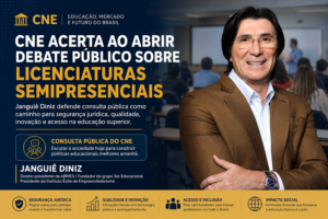Licenciaturas semipresenciais em debate público com Janguiê Diniz e CNE