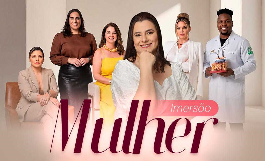 Arte do evento Imersão Mulher da Confraria Mulher, que acontece na Barra da Tijuca com foco em identidade, essência e consciência.