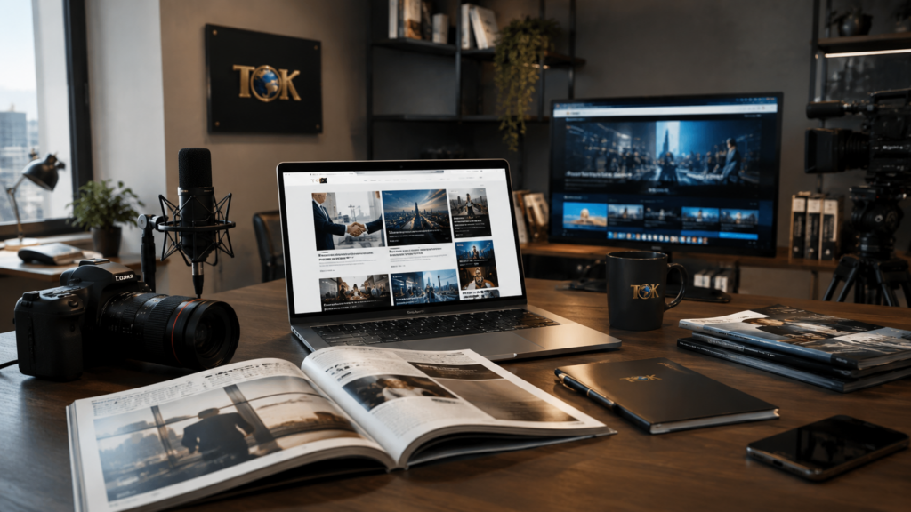 Expediente da Tok de Empreendedorismo, revista, portal, TV online e produção audiovisual