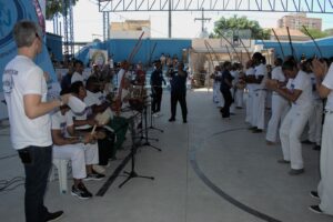 Atletas participando do Troféu de Capoeira do Estado do RJ 2026 em Maricá