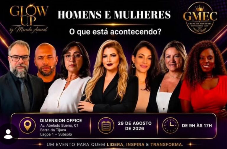 Glow Up by Marcela Amaral debate relacionamentos modernos e inteligência emocional no Rio de Janeiro