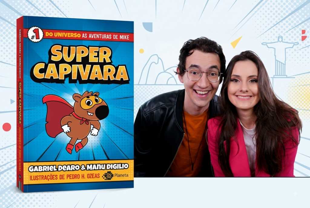 Gabriel Dearo e Manu Digilio divulgam a HQ SuperCapivara no Rio de Janeiro