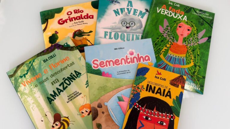 Criança lendo livro infantil como presente de Dia das Crianças