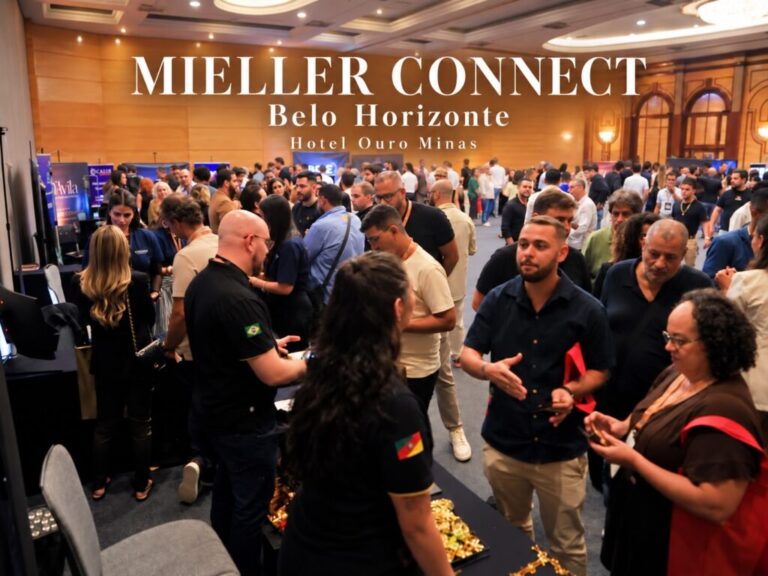 Participantes do Mieller Connect 2026, encontro sobre inovação e negócios no setor joalheiro em Belo Horizonte.