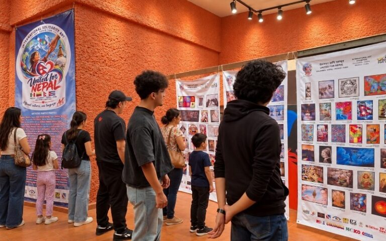 Imagem de divulgação da exposição coletiva Unidos Pelo Nepal, realizada em Cuautitlán Izcalli, México